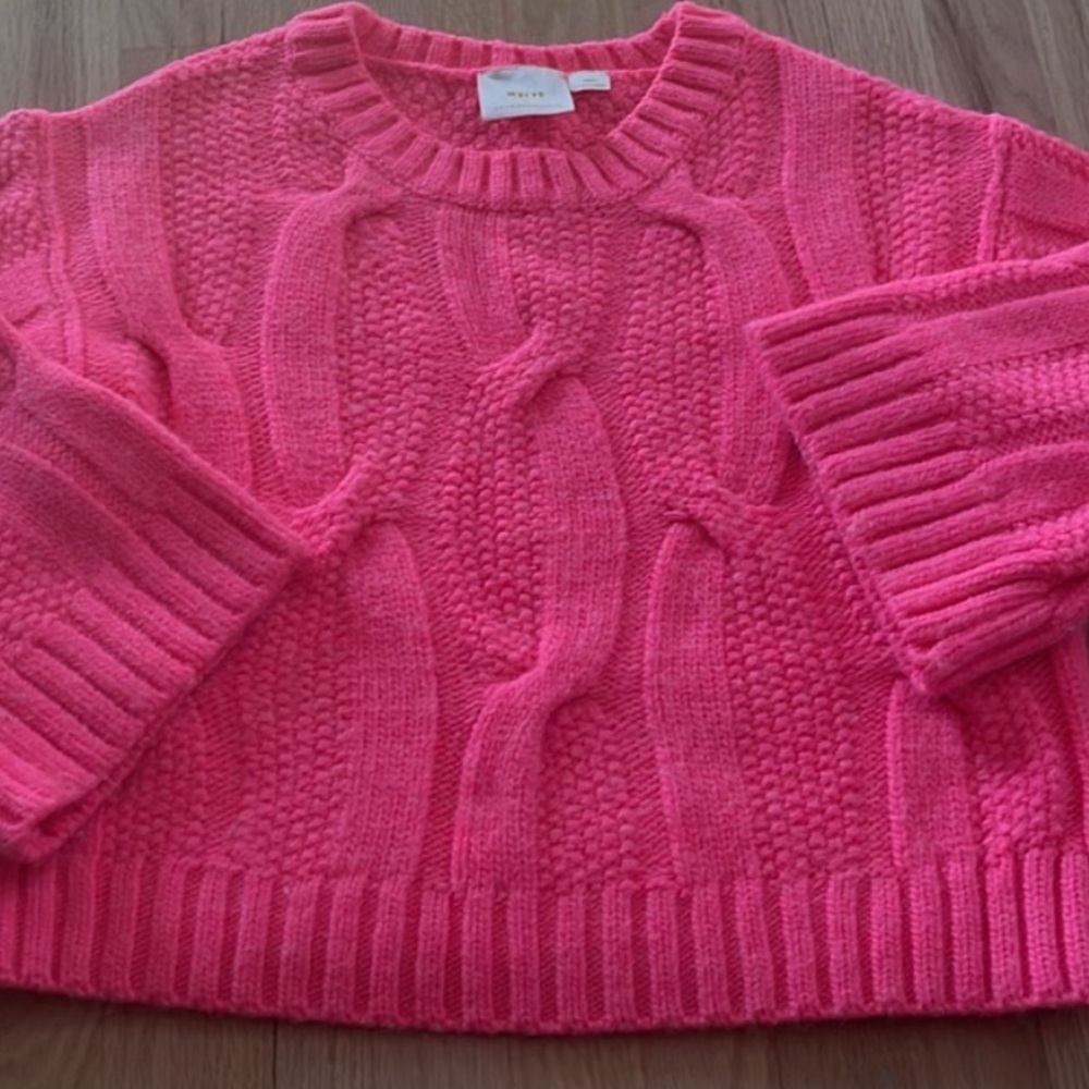 Anthropologie Maeve oversized cable knit sweater